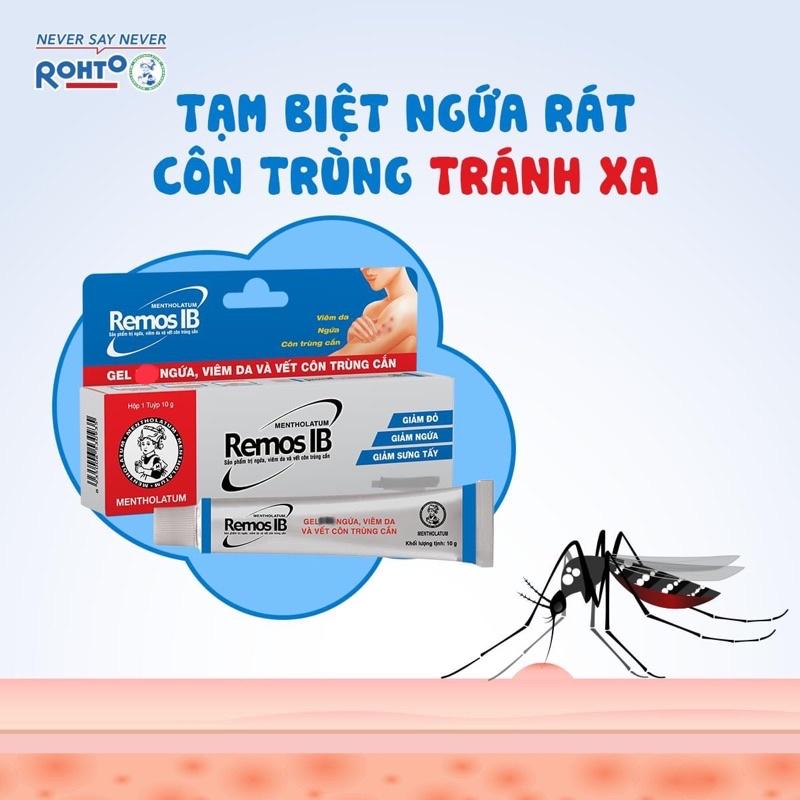 REMOS IB - GEL BÔI GIẢM NGỨA DO MUỖI ĐỐT, CÔN TRÙNG CẮN