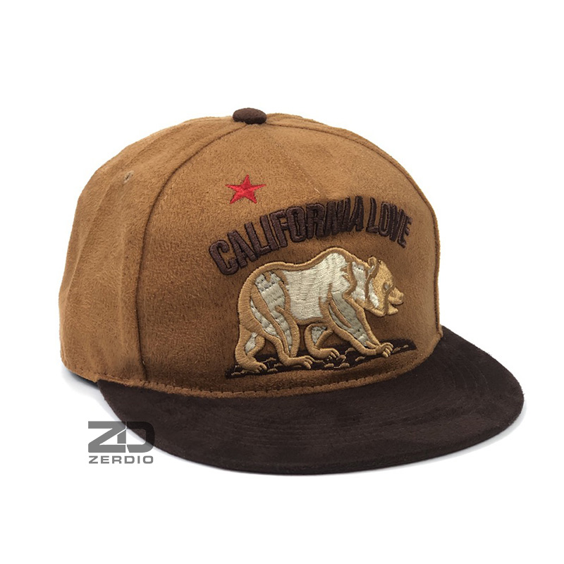 Nón hiphop, mũ snapback nam nữ California nâu đất phong cách cá tính