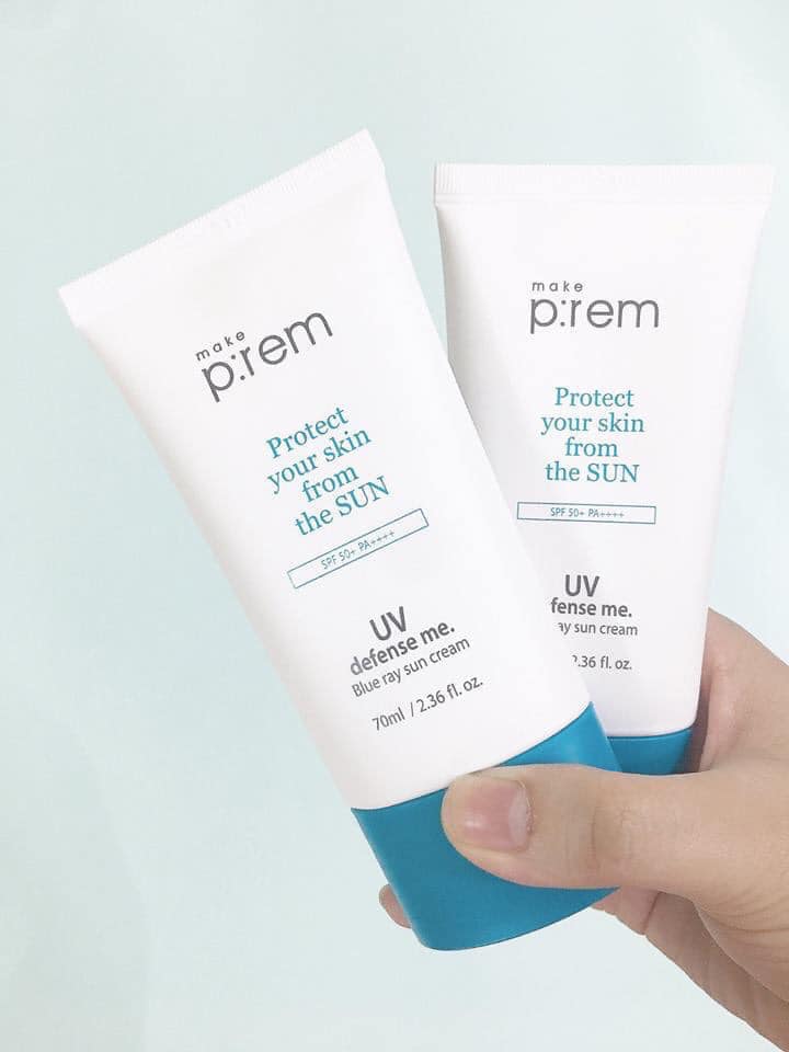 Kem Chống Nắng Make P:rem Protect UV Defense Me Blue Ray Sun Cream 70ml