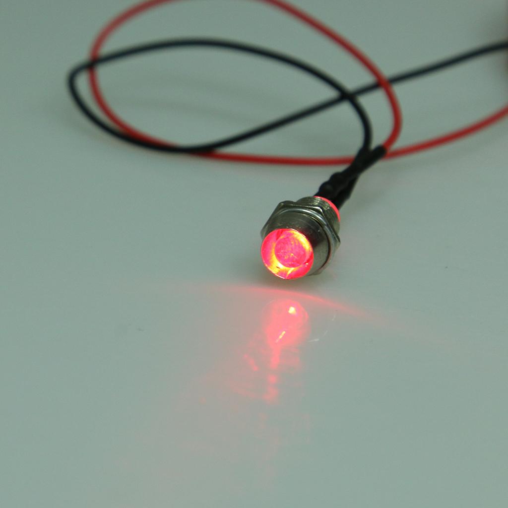 Pack of 5 LED 12V 1.8W Indicator Light Car Boat Dashboard Panel Bulbs Red