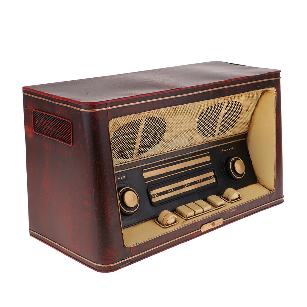 Sắt Đài Phát Thanh Mẫu Retro Hoài Cổ Đồ Trang Trí Thanh Phòng Ngủ Trang Trí Nhà Đạo Cụ
