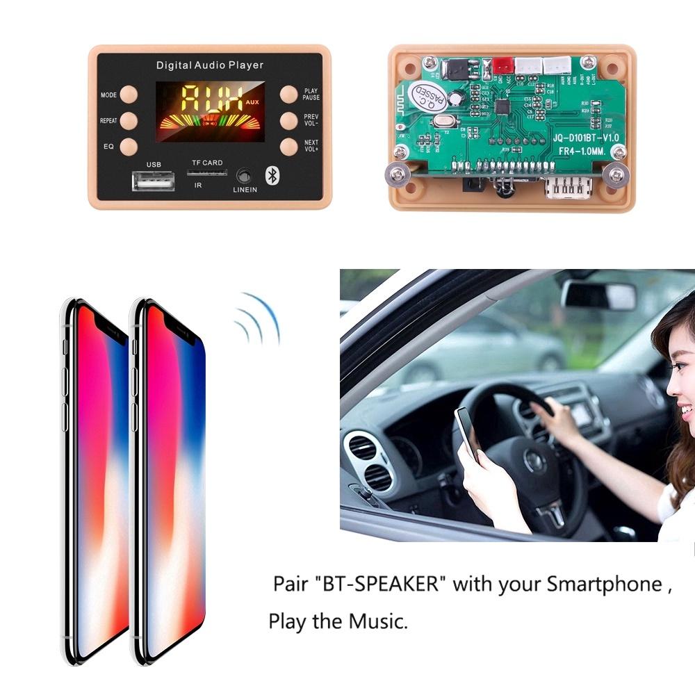 Module Bluetooth - Mạch giải mã Âm Thanh TF, Mp3, Bluetooth 5.0 Sử dụng nguồn 12v dùng cho Amply, Loa kéo, Xe hơi ....