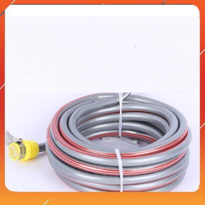 ️Evoucher Bộ dây vòi xịt nước rửa xe,tưới cây ,tăng áp 3 lần,loại 3m,5m 206701 đầu đồng,cút nối nhựa vàng+ mở chai