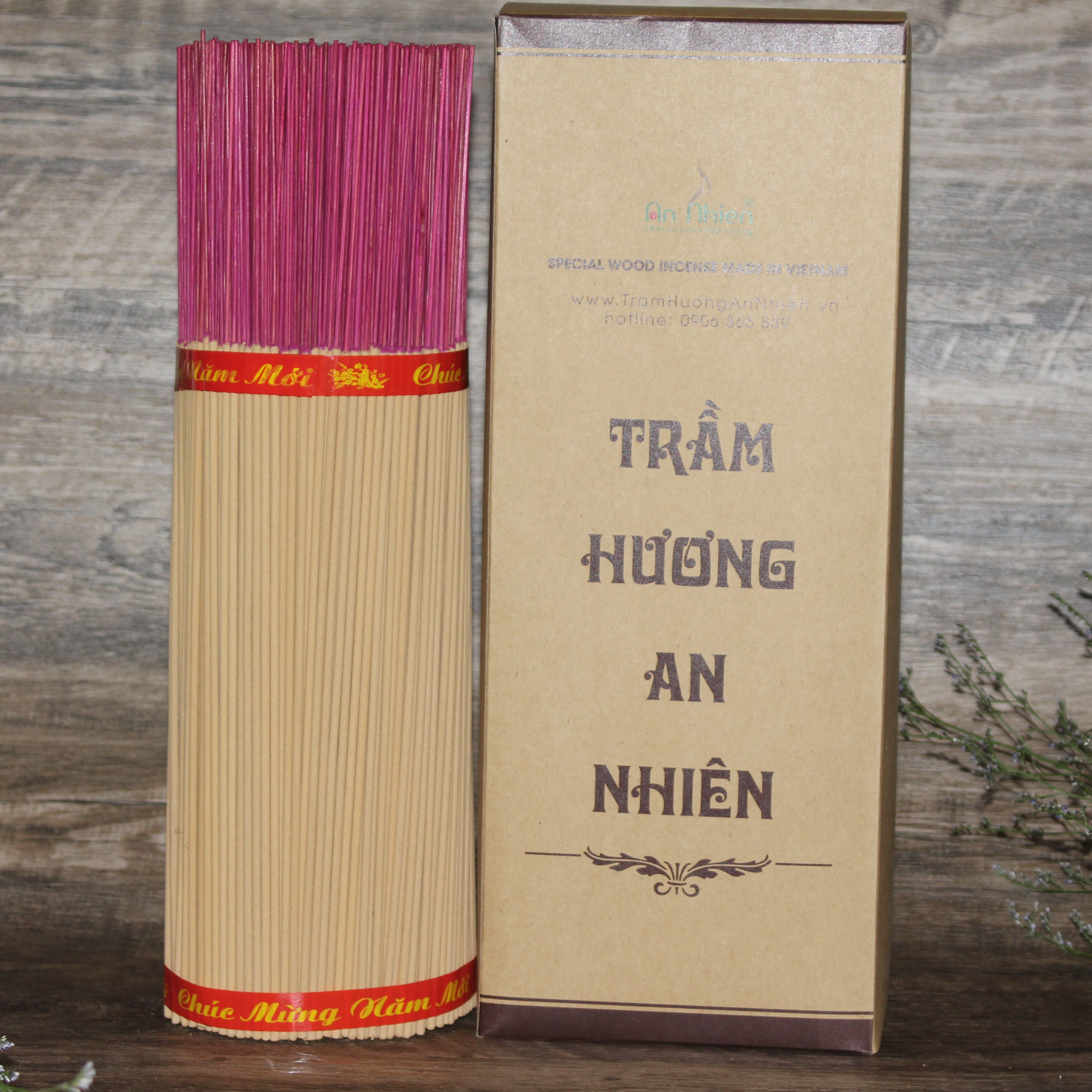 Nhang Trầm Hương An Nhiên Phổ Thông Hộp Lớn Tiết Kiệm, Hương, Nhang Thờ Cúng Sạch Thơm An Toàn, PT825 Dài 30cm, 825 Que