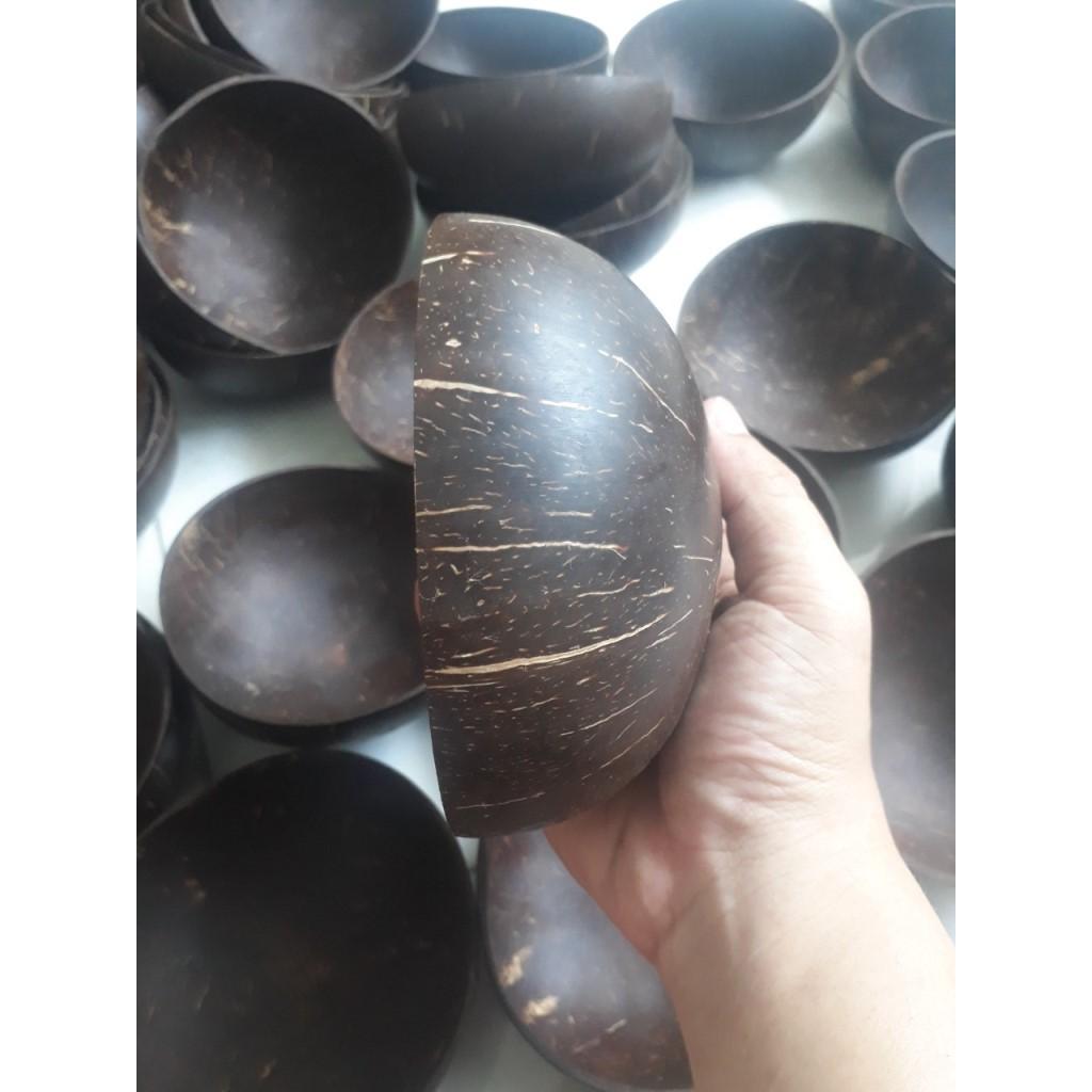 Bộ 100 chén bát gáo dừa muỗng thìa gỗ dừa