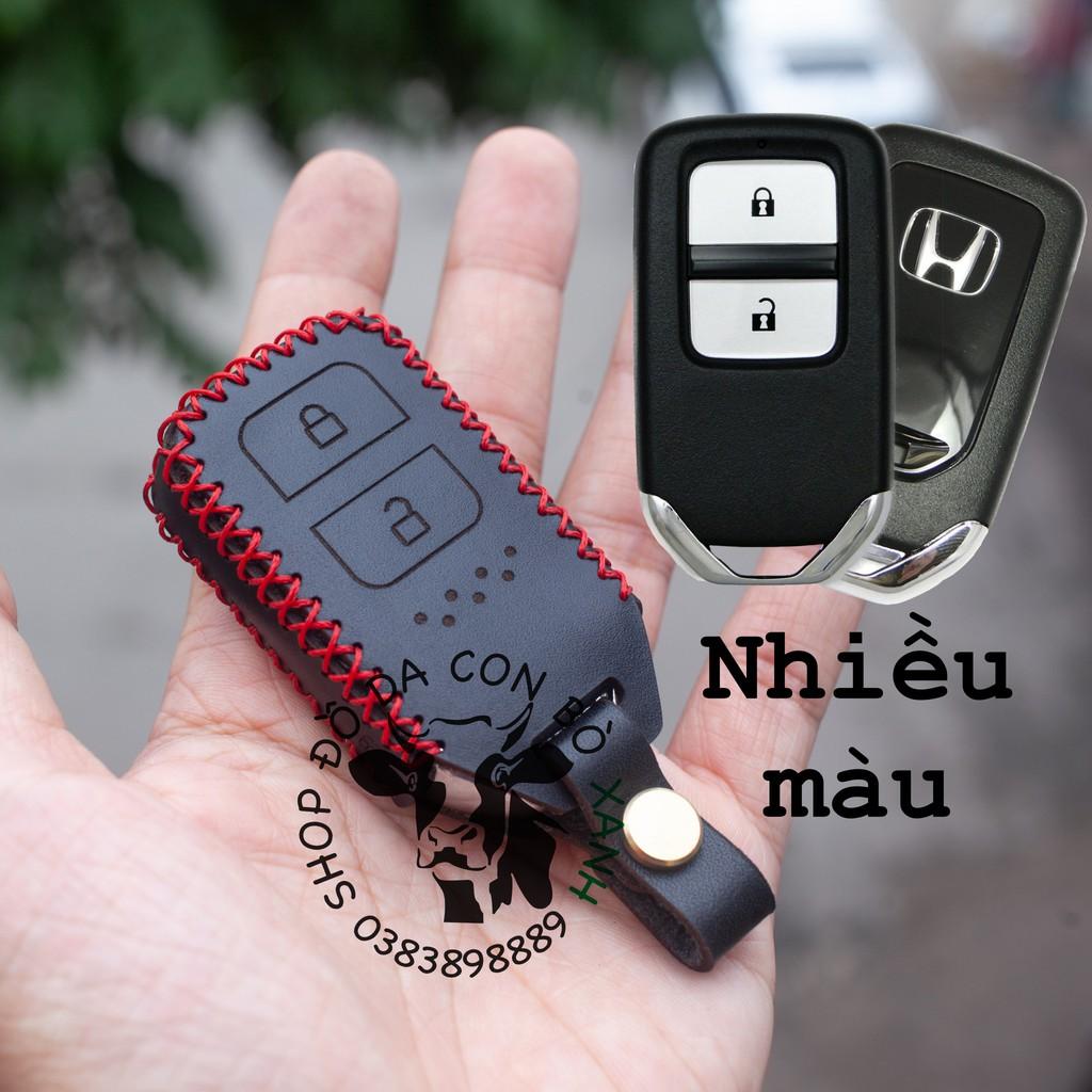 Bao da dành cho chìa khoá Honda Jazz, CRV, HRV, CR-V handmade da thật 003