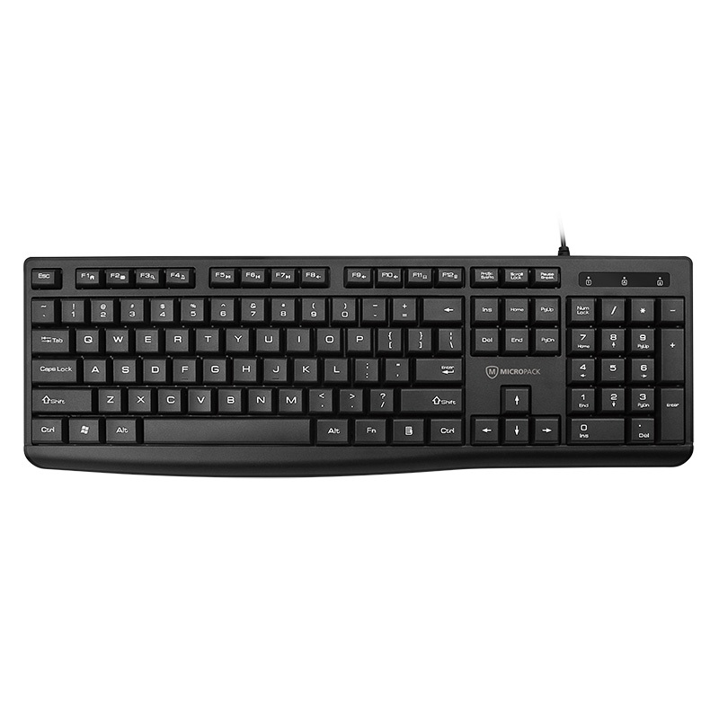 Bàn Phím Có Dây MicroPack OFFICE LITE 2 K-206 Với 12 Phím Đa Phương Tiện Tương Thích HĐH Windows/ MacOs Hàng Chính Hãng