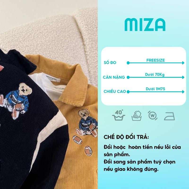 Áo khoác nhung nam nữ bomber unisex gió jacket cúc bấm form rộng local brand ulzzang phong cách hàn quốc đep In Gấu