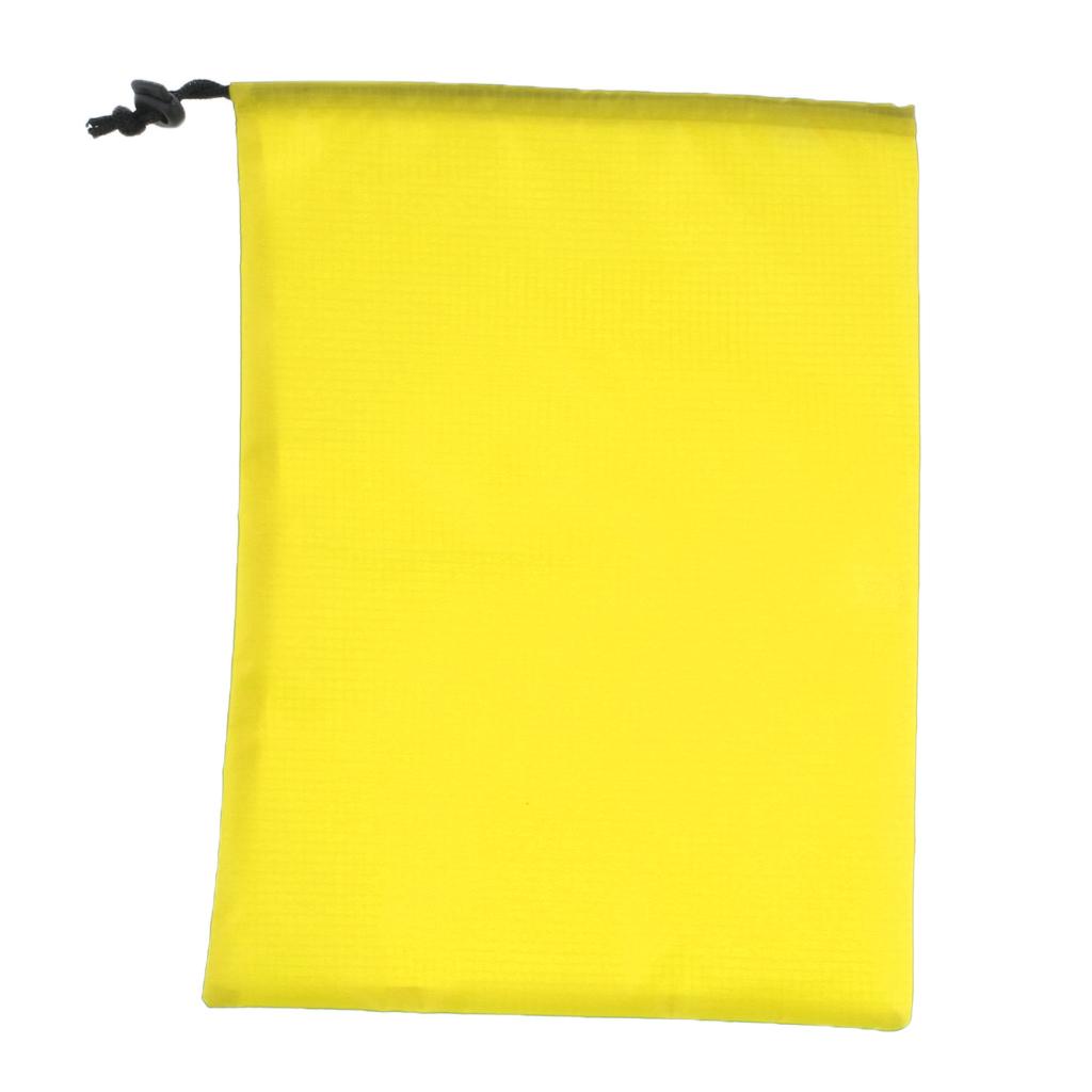 2xWaterproof Drawstring Storage Bag Stuff Bag for Clothes Shoes yellow