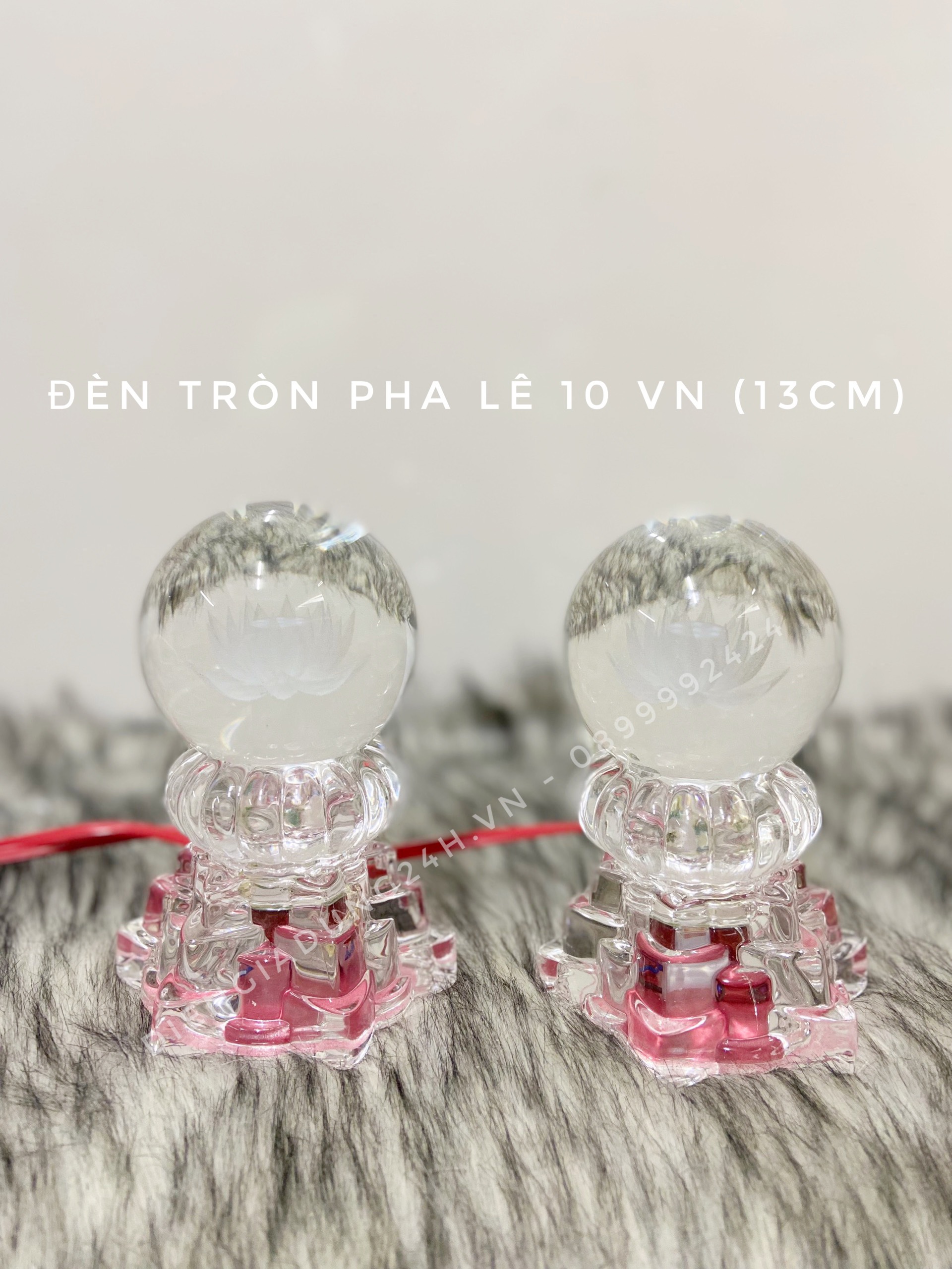 ĐÈN THỜ PHA LÊ CAO CẤP TRÒN 10 (13cm) 1 CẶP