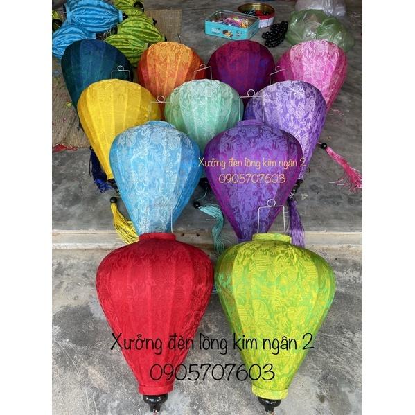 Đèn lồng hội an vải có vân chuyên trang trí nhà cửa và treo tết vietnames lanterns (20,30,45cm)