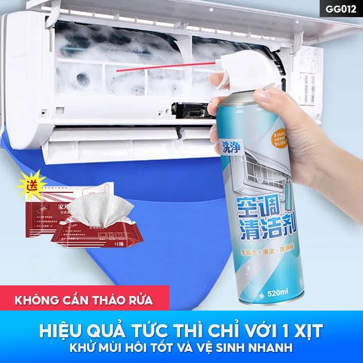 Chai Xịt Làm Sạch Máy Lạnh Vệ Sinh Điều Hoà Khử Khuẩn Cho Quạt Gió Gia Dụng GG012