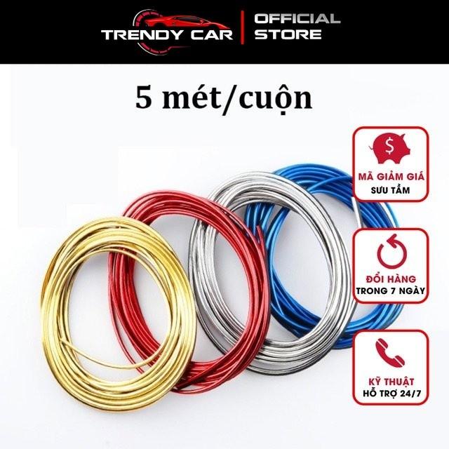 Chỉ viền trang trí nội thất ô tô (cuộn 5m) Chỉ nẹp viền nội thất xe hơi, dây viền trang trí nội thất ô tô, chỉ nội thất