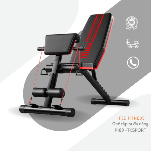 Ghế tập tạ đa năng, tập gym, ghế nằm đẩy tạ , gấp gọn P189