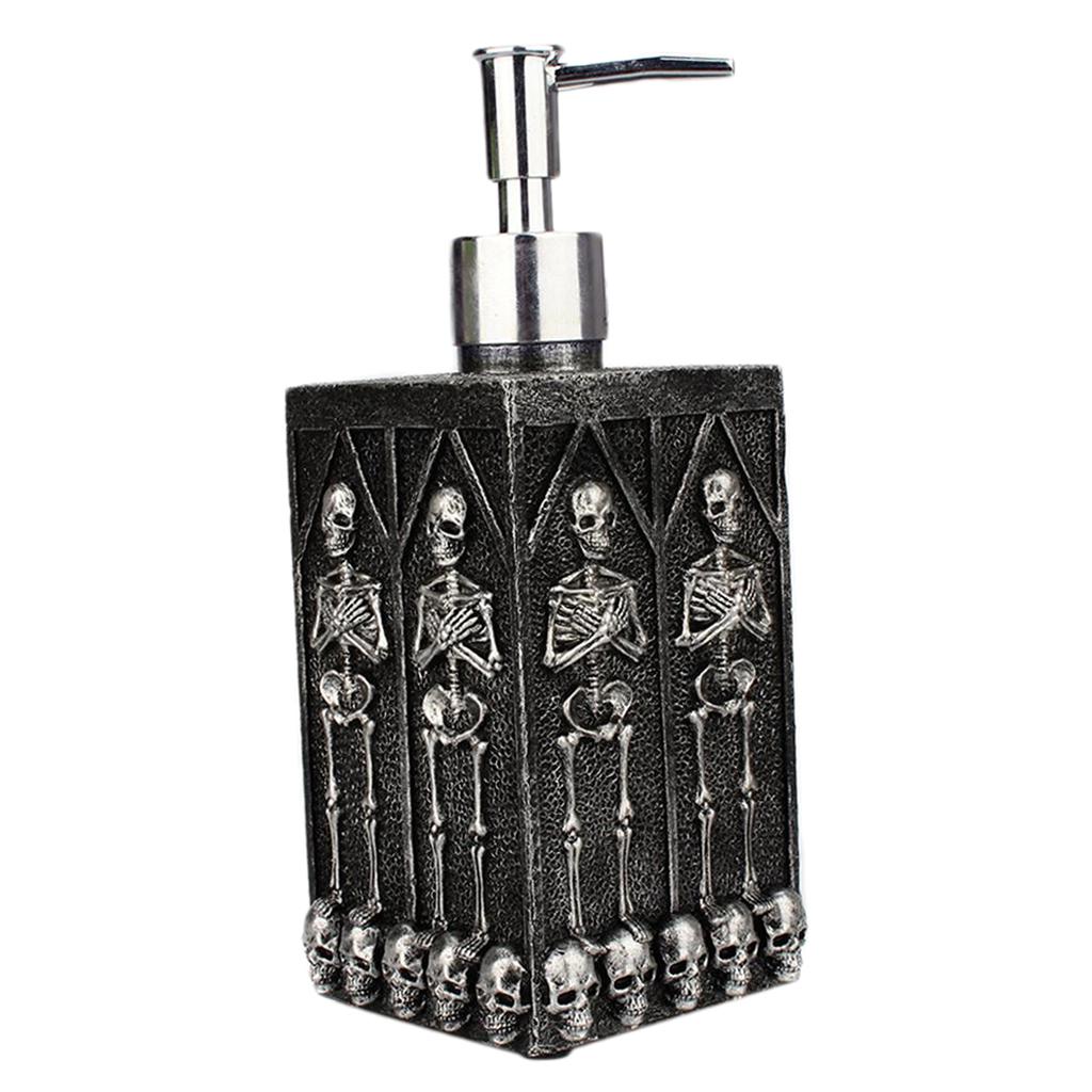 Resin Pump Bottle, 460ml Refillable Shampoo and Conditioner Dispenser, Hand Sanitizer, Shower Gel Bottles with Pump for Bathroom - Cool Decorations