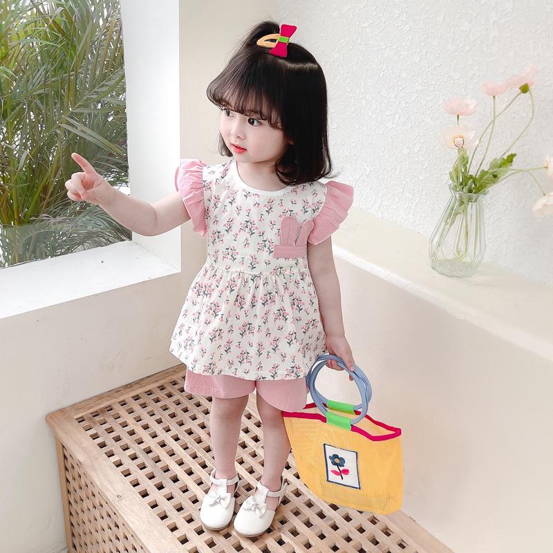 TA265 CheerKids - LFL001 A06 Bộ hoa nhí cánh tiên ngắn tay cho bé gái