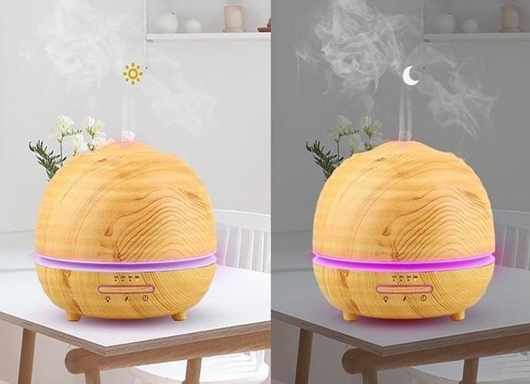 Máy khuếch tán bí tròn vân gỗ sáng FX2036