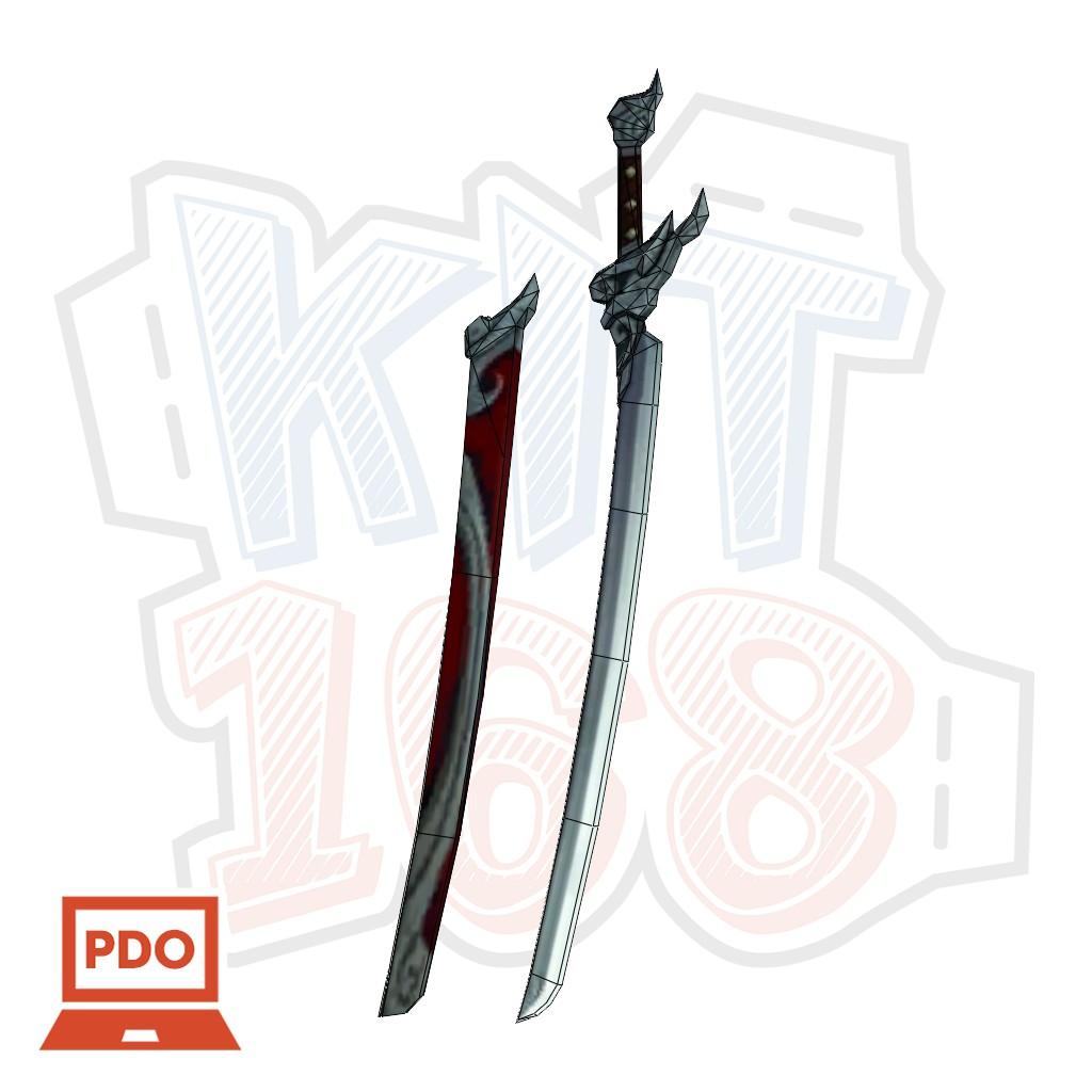 Mô hình giấy Anime Game Yasuo Sword - LoL