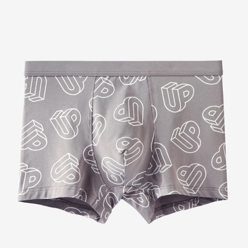 Sịp Đùi- Quần Lót Nam Boxer Cotton Siêu Mềm Form To Thoáng Khí Họa Tiết Chữ 3D K459