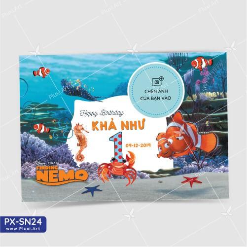 Thiệp thôi nôi – sinh nhật theo yêu cầu Pluxi