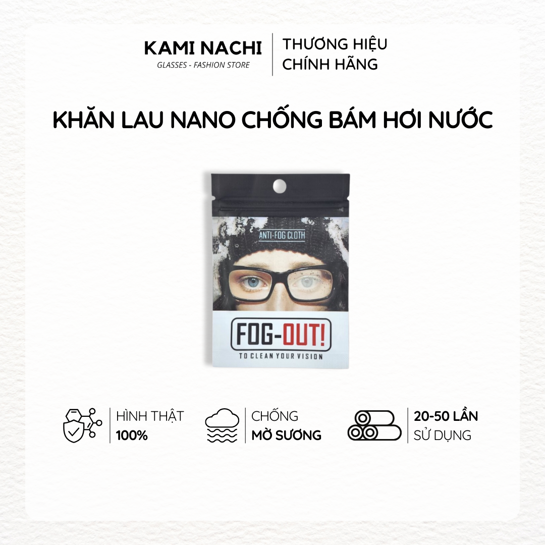 Hình ảnh Khăn nano lau kính chính hãng loại 1 KAMI NACHI - Chống bám hơi nước, chống mờ sương cho kính