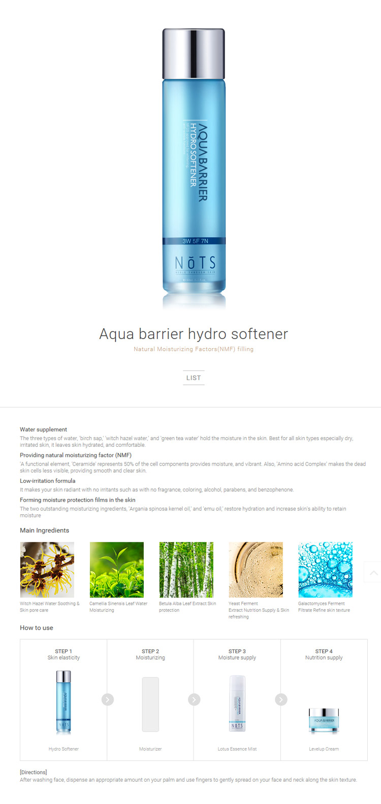 NƯỚC THẦN NOTS AQUA BARRIER HYDRO SOFTENER
