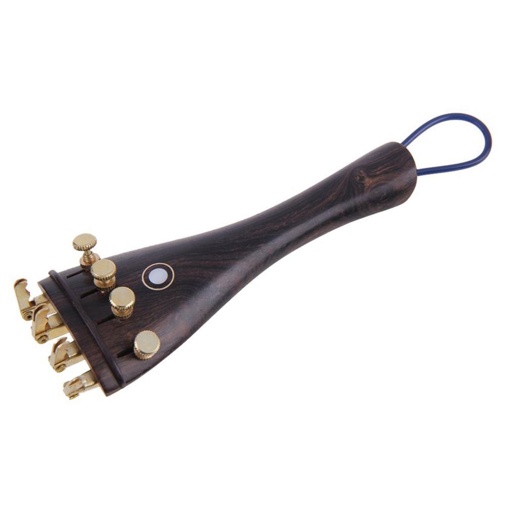 Violin Parts Ebony Wood 4/4 Violin Bridge Chinrest Endpin Fine Tuners Tuning Peg Tailgut Musical Instruments Accessories