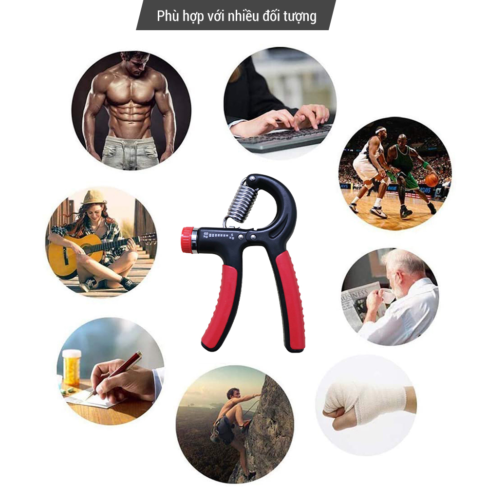 Kìm bóp tập cơ tay, kìm bóp tay GoodFit tùy chỉnh 5-60kg tập gym, tập lực tại nhà GF01E