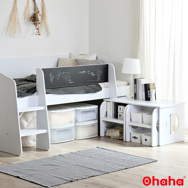 [Kèm Video Thực Tế - Miễn phí vận chuyển &amp; Lắp đặt] Giường tầng trẻ em thông minh cao cấp xếp gọn kèm bàn ghế Ohaha  -  GTXG001