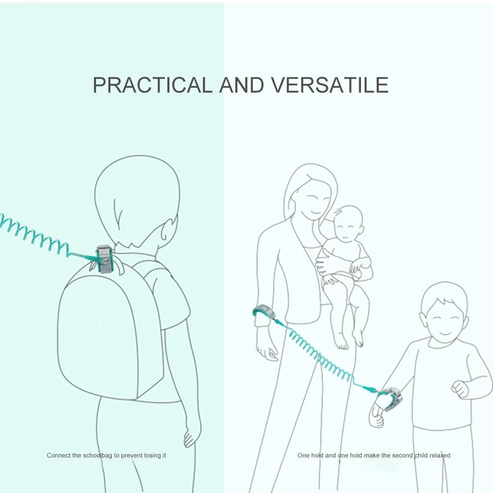 Cảm Ứng Từ Khóa Chống Mất Cổ Tay Liên Kết Tập Đi Dây Xích Dây An Toàn Trẻ Em Dây Đeo Dây Ngoài Trời Đi Bộ Dây Đai