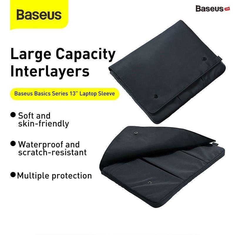 Túi chống sốc, chống thấm nhỏ gọn Baseus Basics Series 13 inches dùng cho Tablet/ Macbook/ Laptop và phụ kiện