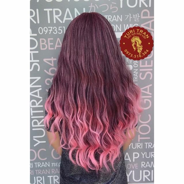 Tóc giả ombre Nhật Bản - tặng lưới chùm tóc- hình thật