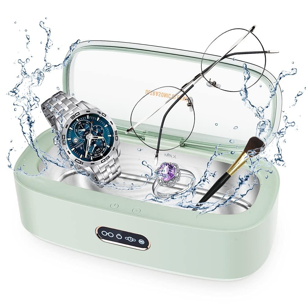 Máy quét sóng siêu âm siêu âm, 45000Hz, với thiết lập 4 giờ, được dùng để lau chùi trang sức, đồng hồ, kính, dụng cụ và răng giả.