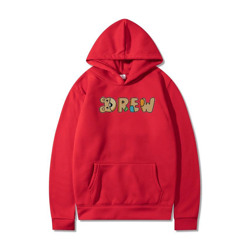 Áo Hoodie nỉ họa tiết DREW ngộ nghĩnh áo thu đông chui đầu Nam Nữ