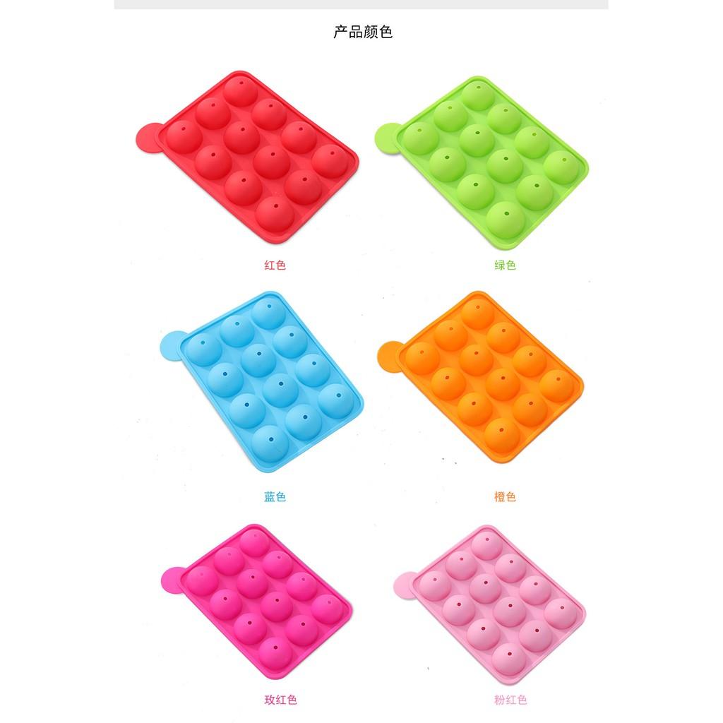 Khuôn silicon làm KẸO MÚT viên tròn hình khối - SILICONKEO02