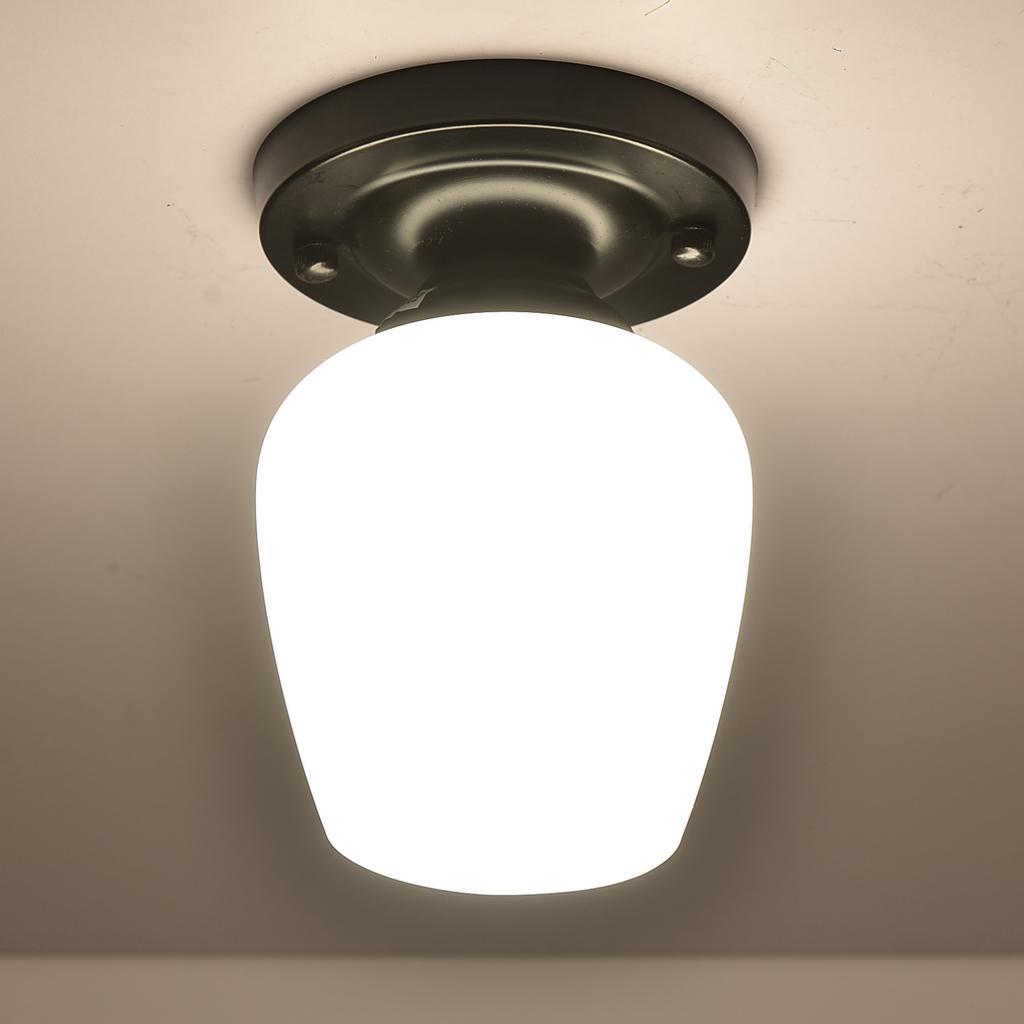 E27 White Frosted Glass Flush Ceiling Lighting Light Shade Lamp