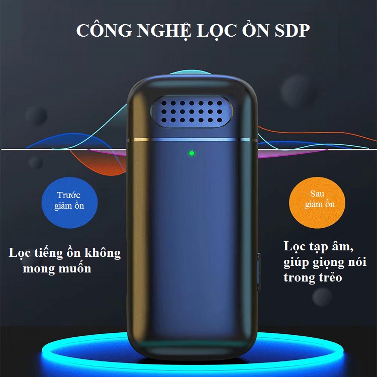 Bộ mic thu âm , mic cài áo, mic không dây MIC96 ( Công nghệ không dây 2.4Ghz - Công nghệ lọc ồn SDP: lọc các tạp âm, tiếng ồn không mong muốn giúp giọng nói trong trẻo hơn)