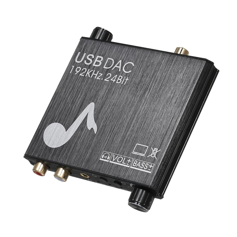 DAC Audio Converter Digital to Analog Audio Converter Support USB Sound Card 192KHz Sampling Rate with Volume Adjustment