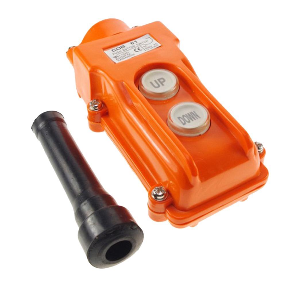 5x COB61 Hoist Push Button Switch Crane Pendant Control 200/500V Orange