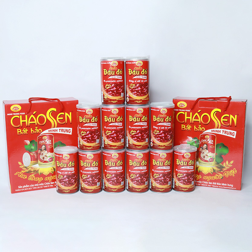 Cháo Đậu Đỏ Minh Trung 12 lon