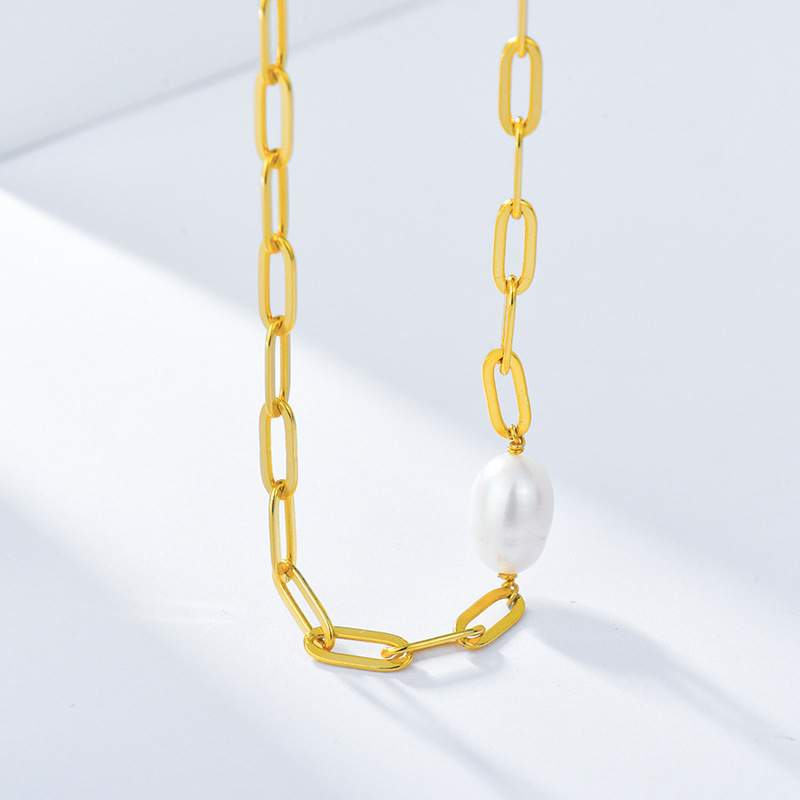 Dây chuyền vòng cổ thời trang mix hạt châu đơn giản cá tính punk rock Âu Mỹ