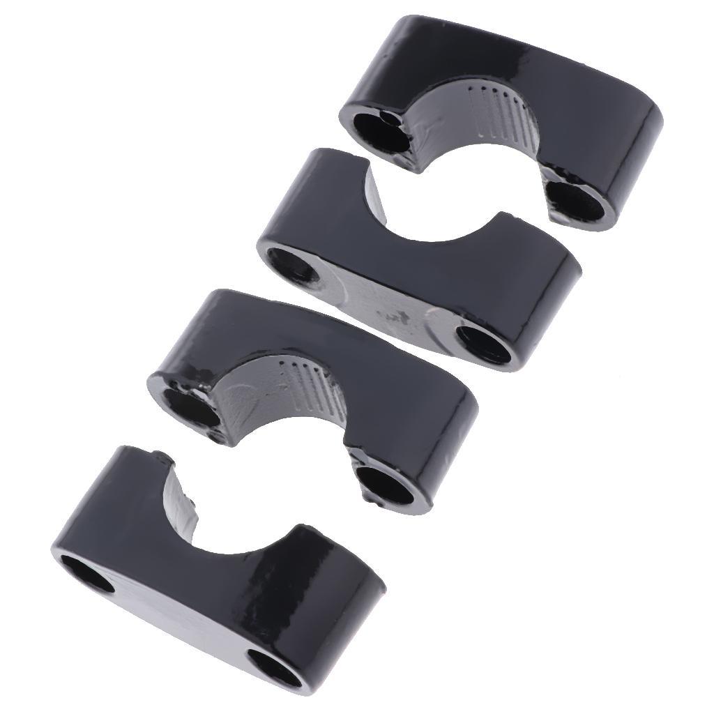 22mm Universal Motorcycle Handlebar   Riser Mount Clamp Adaptor Black