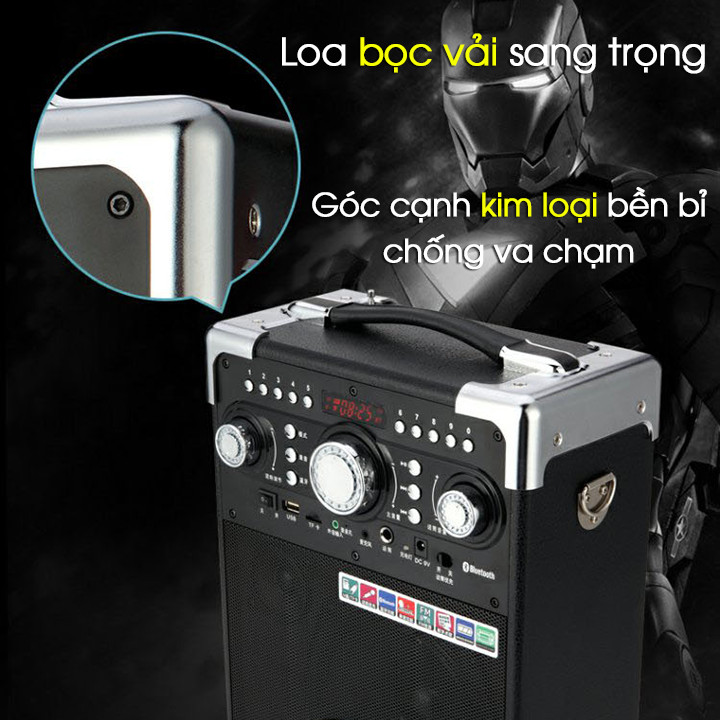 Loa bluetooth karaoke Daile S8 tặng 1 mic không dây (hàng nhập khẩu)