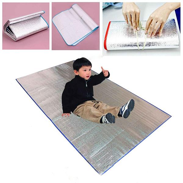 Chiếu Bạc Ngủ Trưa Văn Phòng, Tấm Thảm Trải Lót Bạc Gấp Gọn Cách Nhiệt Du Lịch 1mx2m Phượt Dã Ngoại