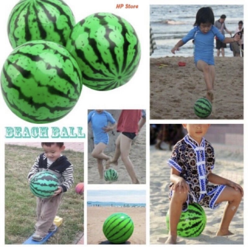 ️Banh Bóng Quả Dưa Hấu Xanh To Chất Mềm Giãn Nở 21cm Hàng Đẹp Đồ Chơi Trẻ Em