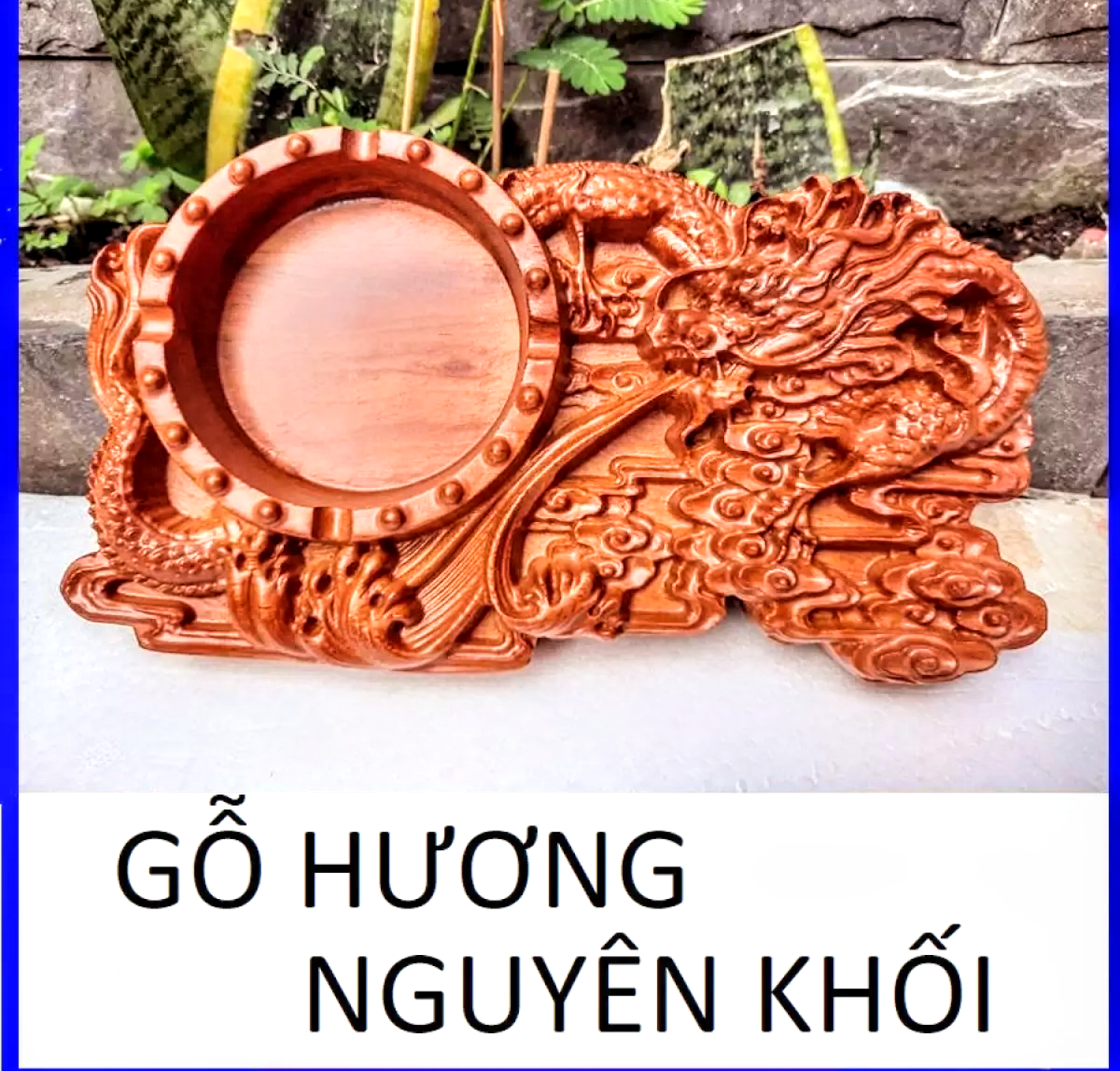 SIÊU GIÁ VỚI BỘ GẠT TÀN THUỐC ĐỂ BÀN ĐƯỢC KHẮC HÌNH RỒNG TINH SẢO CỰC ĐẸP TỪ GỖ NGUYÊN KHỐI HÀNG CHUẨN