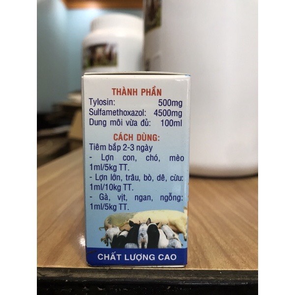 Thuốc thú y, 1 lọ T5000/T 5000 dùng cho chó, mèo, gia súc, gia cầm (20ml/lọ)