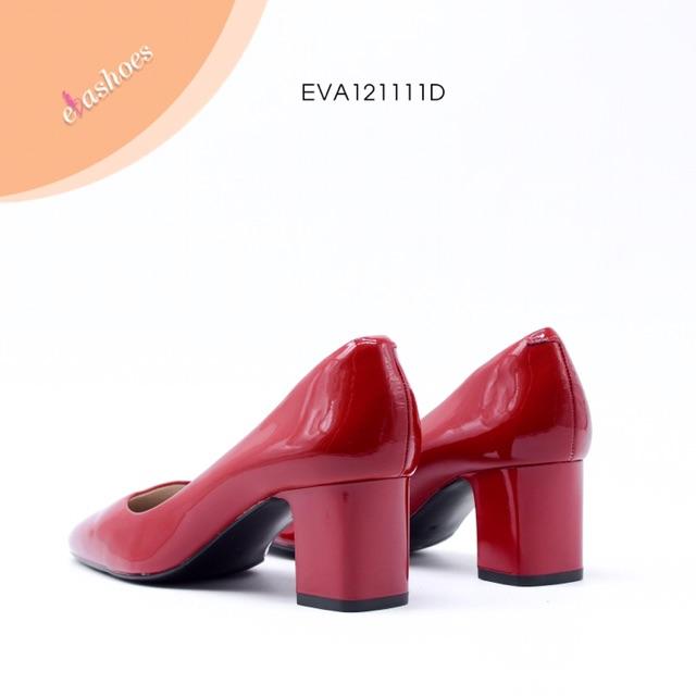 Giày cao gót đế vuông da bò 7cm Evashoes