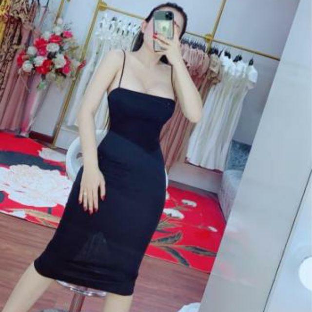 Đầm cúp 2 dây hở ngực sexy