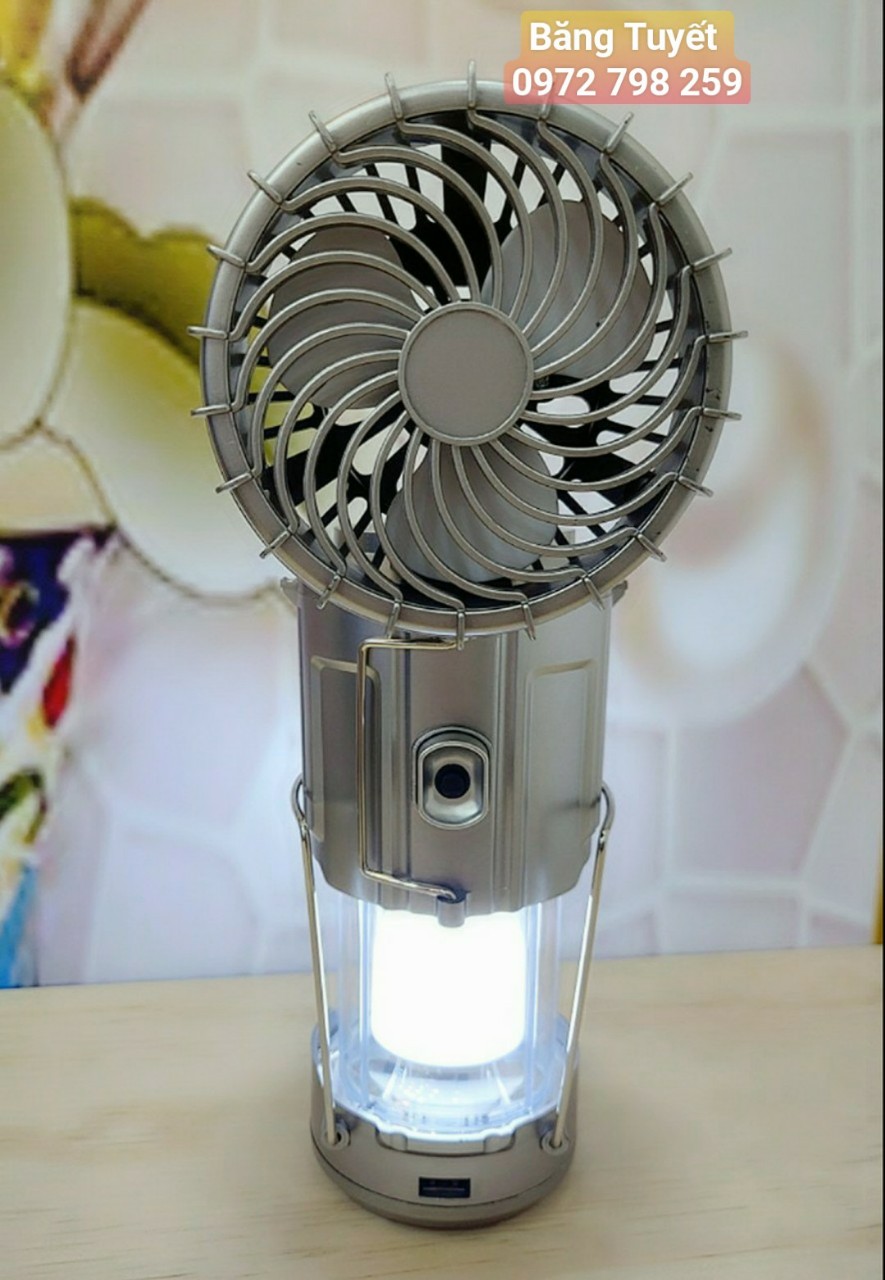 Đèn Quạt Sạc năng lượng mặt Trời 3 Trong 1 đa năng ,Tích hợp Đèn + Quạt + sạc điện thoại